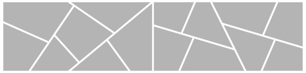 Pictures or photos frame collage. comics page grid layout abstract photo frames and digital photo wall template