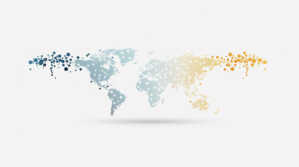 Fototapeta premium world map made up of small colorful dots