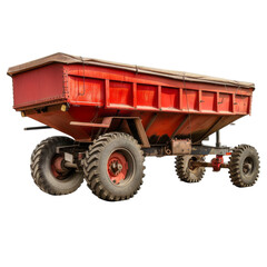 Obraz premium A farm grain cart, farm equipment, isolated on transparent background