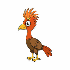 Hoatzin art vector illustration