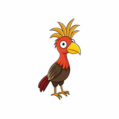 Hoatzin art vector illustration