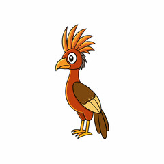 Hoatzin art vector illustration