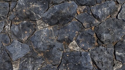 Dark stone mosaic pattern with interlocking irregular shapes