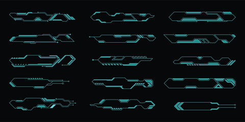 Sci-fi futuristic hud dashboard display virtual reality technology screen. User Interface set. Statistics, Data information infographic. Vector illustration © THETO STUDIO