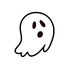 cute ghost logo vector illustration template design