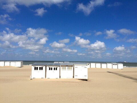 Strandcabines Knokke, belgische kust