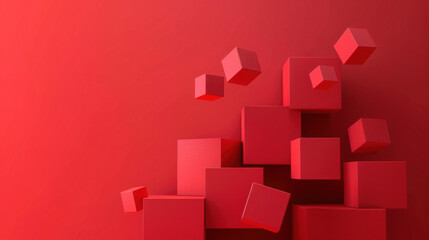 Abstract background design, minimalist geometric composition with cubes.