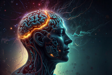 head with brain