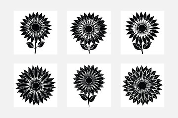 Captivating Sunflower Silhouette Designs for Crafting
