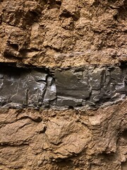 Boue fossilisé, abîme de Bramabiau dans les Cévennes