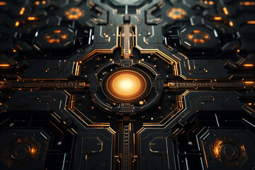 Fototapeta premium Chronicles of the Synthetic Syndicate Cyber Futuristic Mysteries