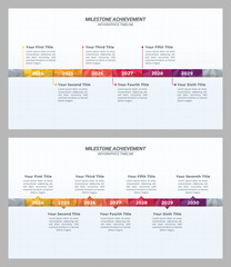 Obraz premium 6 & 7 Steps Infographic Timeline with Editable Text on a 16:9 Layout for Business Presentations, Management, and Annual Report.