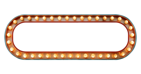 Retro marquee light sign frame banner background