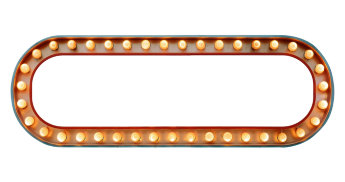 Retro marquee light sign frame banner background - Powered by Adobe