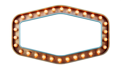 Retro marquee light sign frame banner background