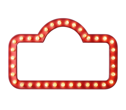 Retro marquee light sign frame banner background