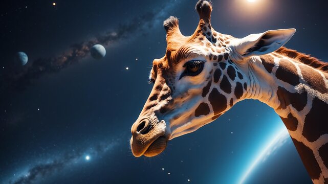 gus the galactic giraffe a giraffe who explores outer cinematic concept art