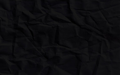  Horizontal empty clean crumpled paper background vector. Black paper sheet texture.