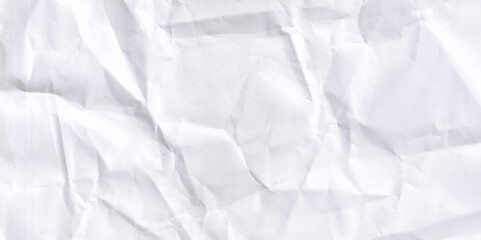  Horizontal empty clean crumpled paper background vector. White creased paper texture.