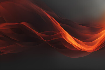 Obraz premium Abstract red waves on dark gradient backdrop