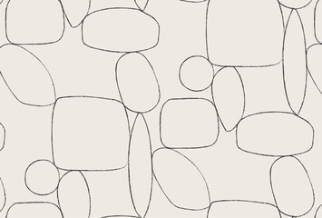Sea stone wall stylish pattern with black and beige color