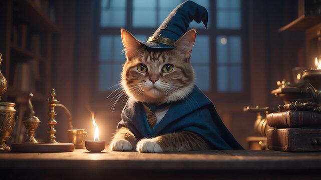 maggie the magicians cat a cat with magical abilities cinematic concept art
