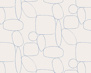 Sea stone wall stylish pattern with blue and beige color