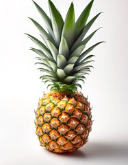  Juicy Pineapple isolated on white background