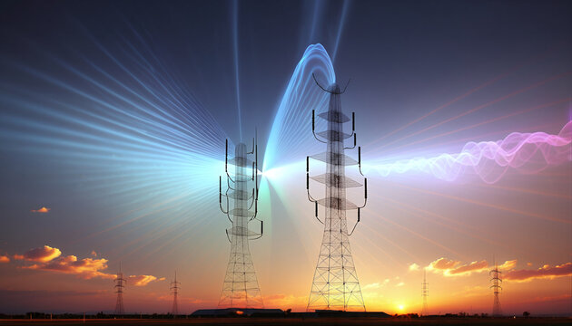 Radio, broadcasting or radio waves propagate as electromagnetic waves around a transmitter mast and are emitted from it