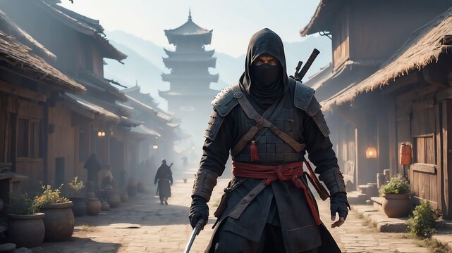 ned the nifty ninja a ninja with exceptional skills in cinematic concept art