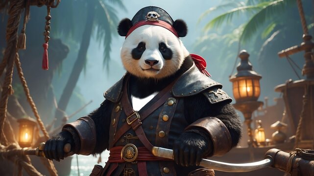 polly the pirate panda a panda who sails the seven sea cinematic concept art