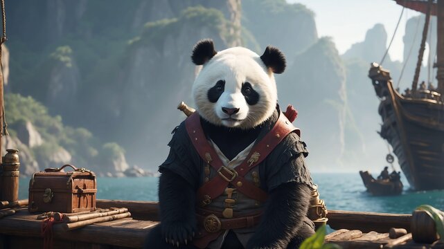 polly the pirate panda a panda who sails the seven sea cinematic concept art