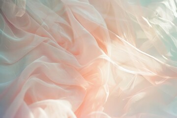 Dreamy pastel shades in delicate fabric create a gentle wave of colors, evoking a sense of tranquility and ethereal beauty.