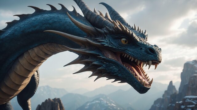 sasha the sky serpent a dragonlike serpent who flies t cinematic concept art