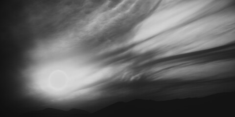 Sunrise Reflection on the Water, the amazing black and white cloudscape of the ethereal world