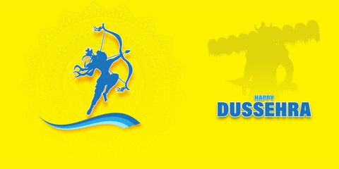 Vector illustration of Happy Dussehra social media feed template