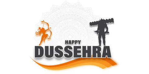 Vector illustration of Happy Dussehra social media feed template