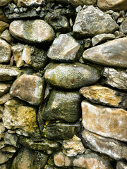 The background of a wet stone wall.