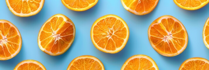 Seamless repetitive background pattern of orange fruit slice