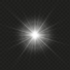 Flash, realistic highlights, glowing effects, camera light, sunlight reflection, stars, isolated highlights, sparkling highlights. Isolated on transparent background, png. Celestial, space elements 