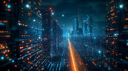 Obraz premium Edge computing system, processing data locally