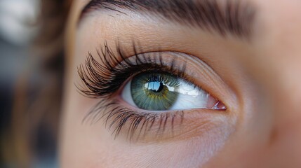 Obraz premium Eyelash extensions, close-up