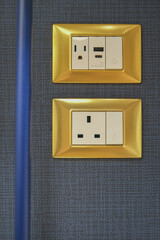 Luxurious interior or inside cabin stateroom on luxury ocean cruiseship or cruise ship liner in...