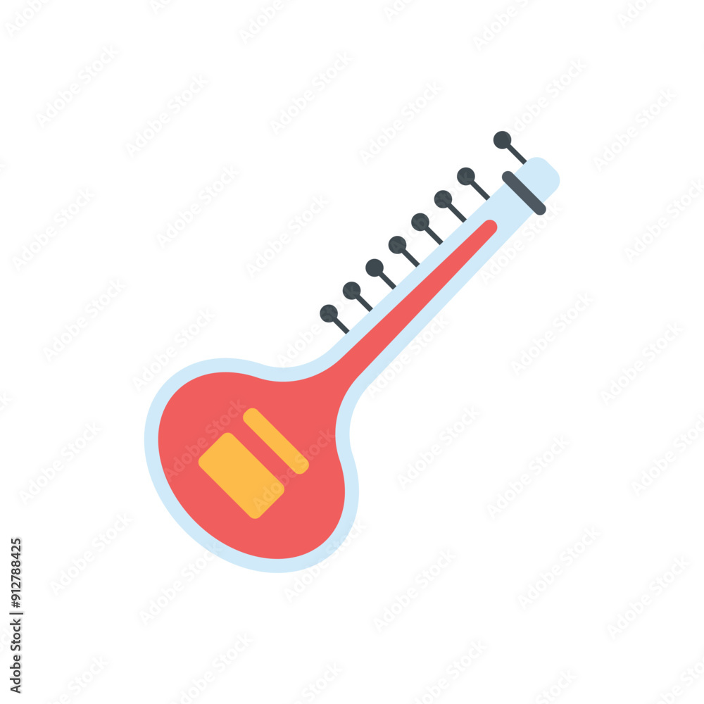 Wall mural Sitar vector icon