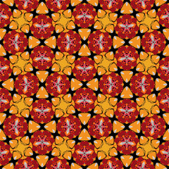 Seamless tile pattern in bright vivid colors and abstract geometric design, perfect for walls, decor and fabrics