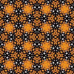 Seamless tile pattern in bright vivid colors and abstract geometric design, perfect for walls, decor and fabrics