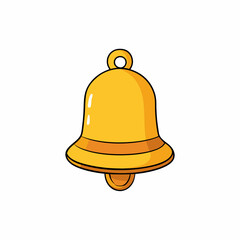 Christmas bell isolated on white, christmas bell vector illustration, christmas vector art, bell silhouette, bell vector icon, eps