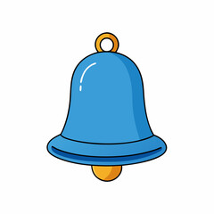 Christmas bell isolated on white, christmas bell vector illustration, christmas vector art, bell silhouette, bell vector icon, eps