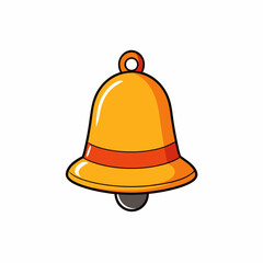 Christmas bell isolated on white, christmas bell vector illustration, christmas vector art, bell silhouette, bell vector icon, eps