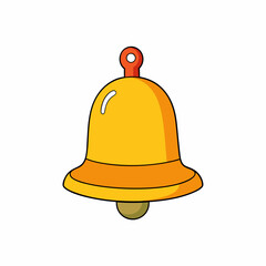 Christmas bell isolated on white, christmas bell vector illustration, christmas vector art, bell silhouette, bell vector icon, eps